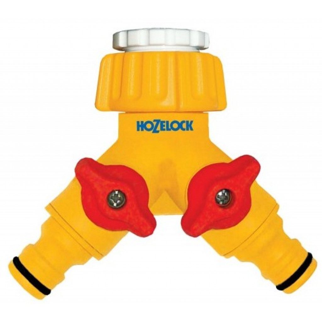 Hozelock Y-Tengi með krönum 1/2 & 3/4