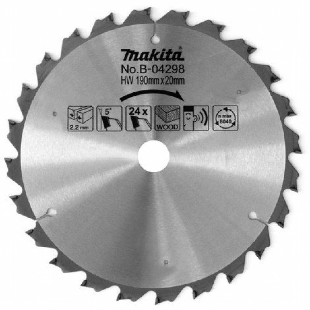 MAKITA Sagarblað 190 x 30 mm - 24 T - Viður (Quiet Cutting)