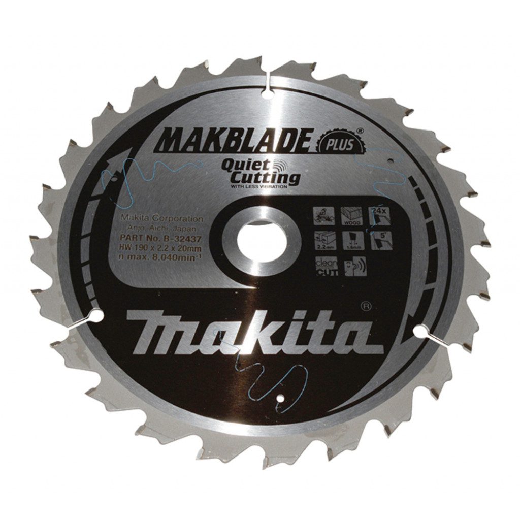 MAKITA Sagarblað Makblade Plus TCT 190 x 20 mm - 20 T - Viður (Quiet Cutting)