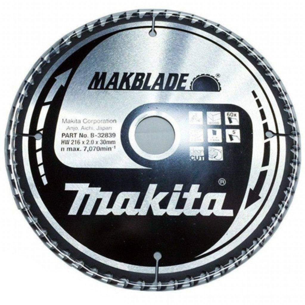 MAKITA Sagarblað Makblade TCT 216 x 30 mm - 60 T - Viður