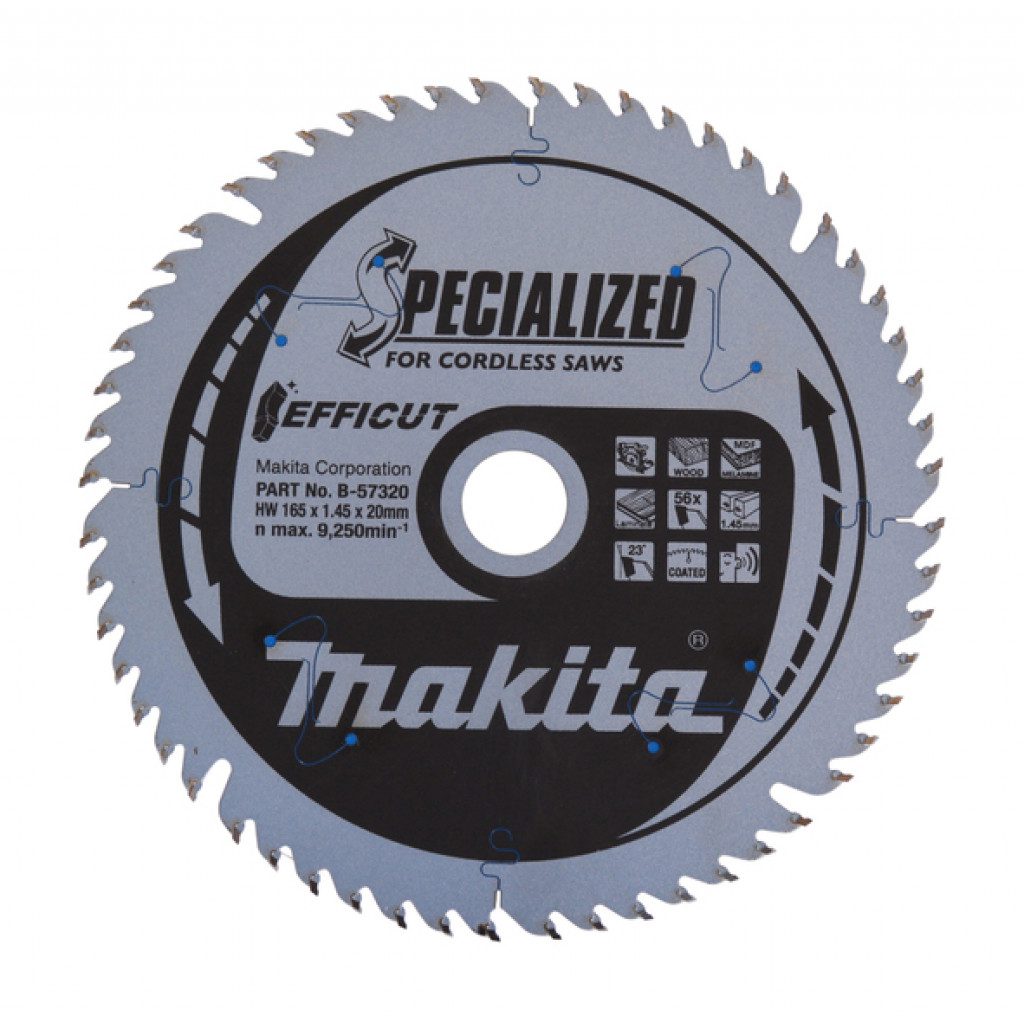 MAKITA Sagarblað Specialized TCT 165 x 20 mm - 24T - Viður