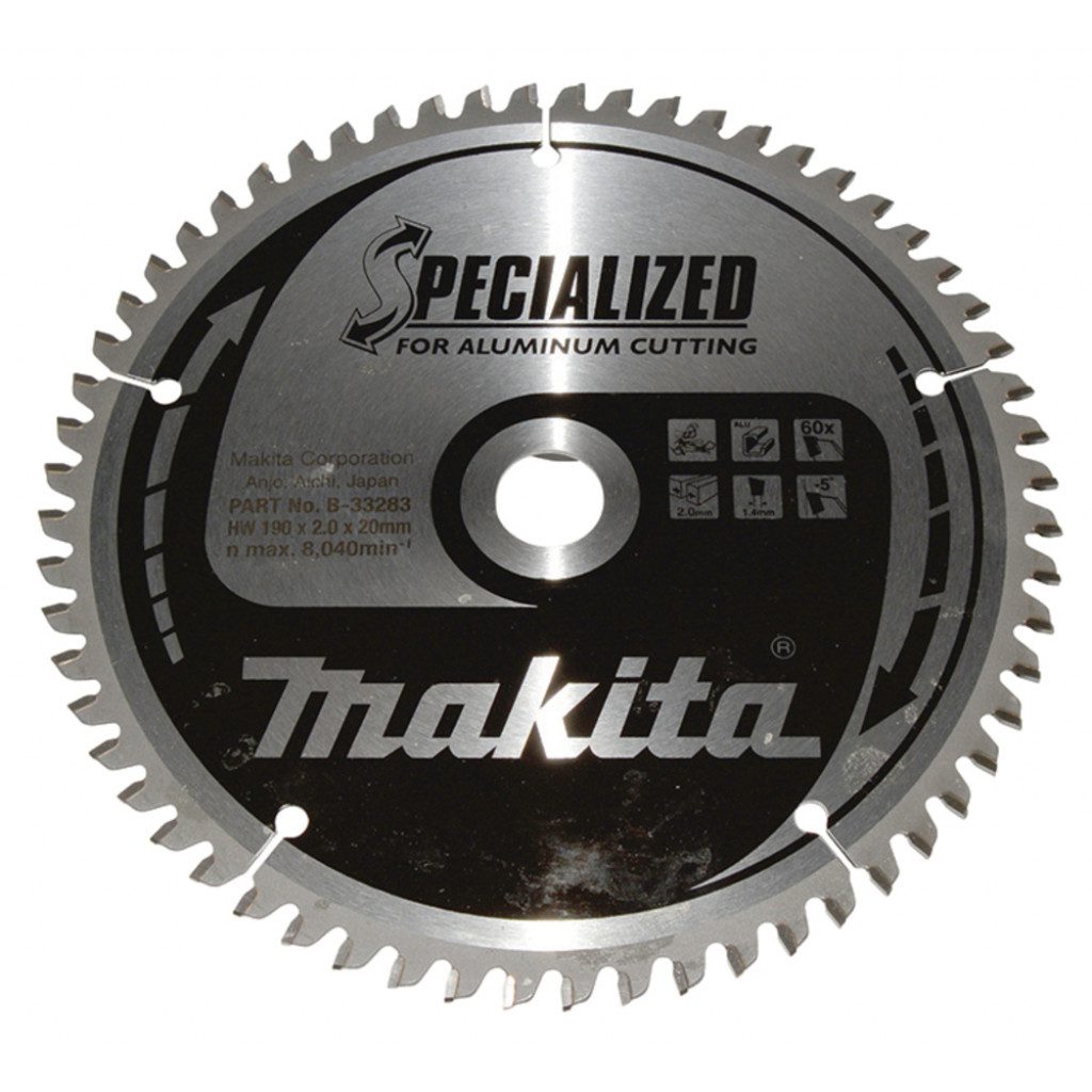 MAKITA Sagarblað Specialized TCT 190 x 20 mm - 60 T - Ál