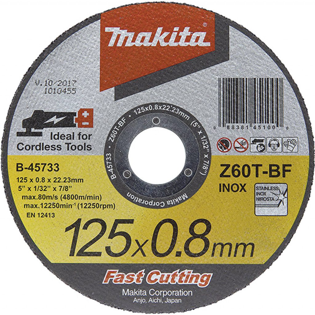 MAKITA Skurðarskífa 125 x 0,8 x 22,23 mm, Z60T Stál