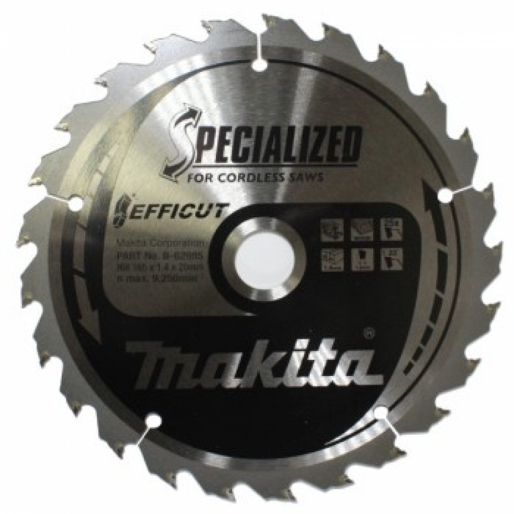 MAKITA Sagarblað Efficut TCT 165 x 20 mm - 25T - Viður