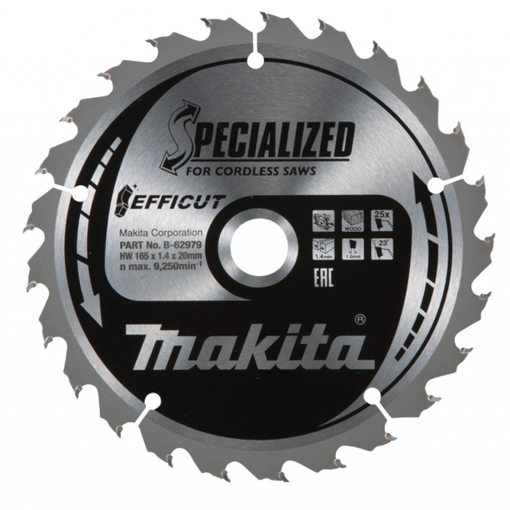 MAKITA Sagarblað Efficut TCT 190 x 30 mm - 45T - Viður