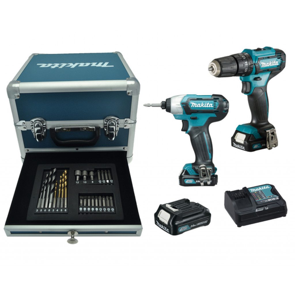 MAKITA 12V Borvél & Höggskrúfvél - SETT
