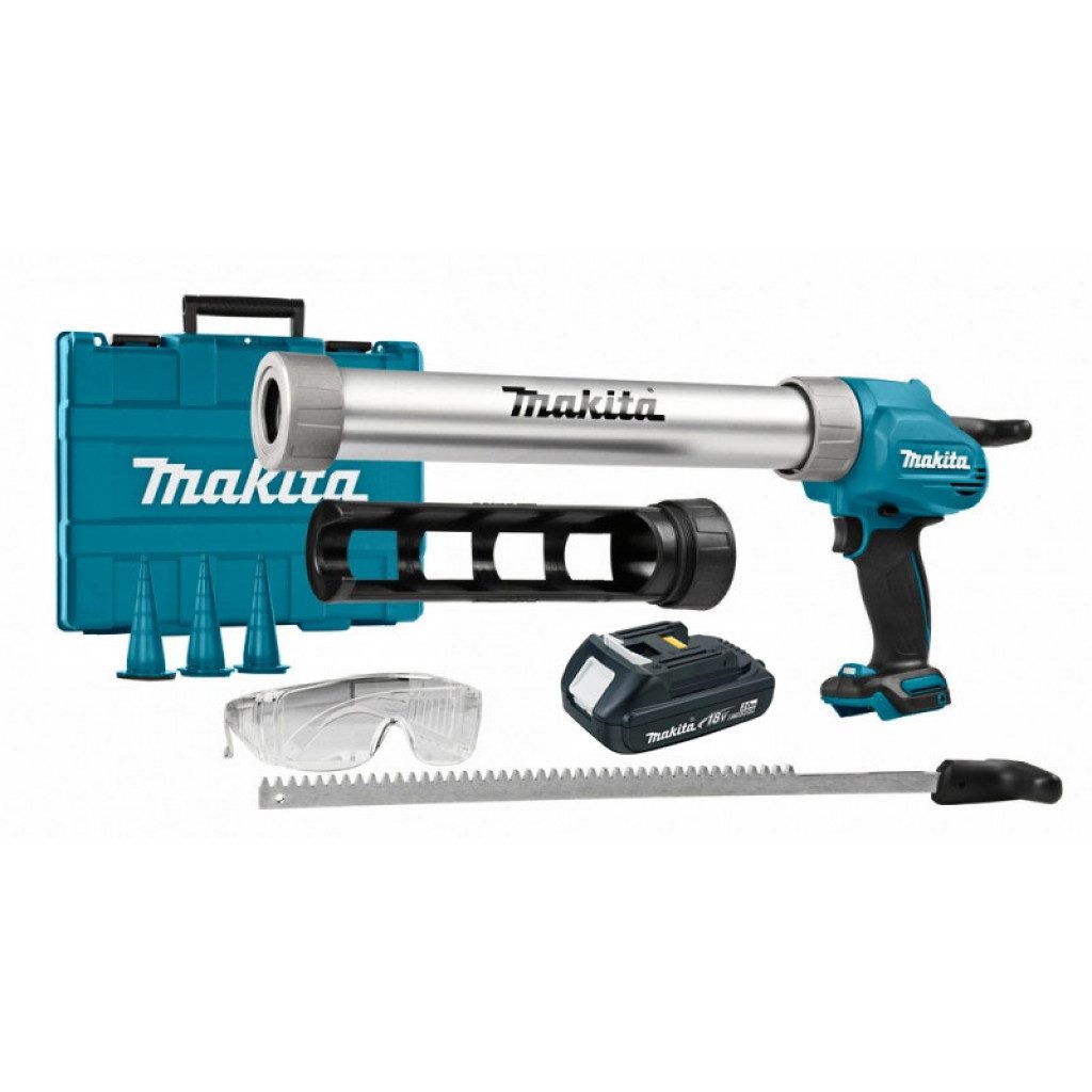 MAKITA Kíttisgrind 18V Sett (Túpur og pokar) með Rafhlöðu og hleðslutæki
