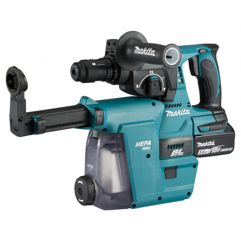 MAKITA SDS-Plus Höggborvél 18V 24 mm 2,0J + DX07 Ryksuga