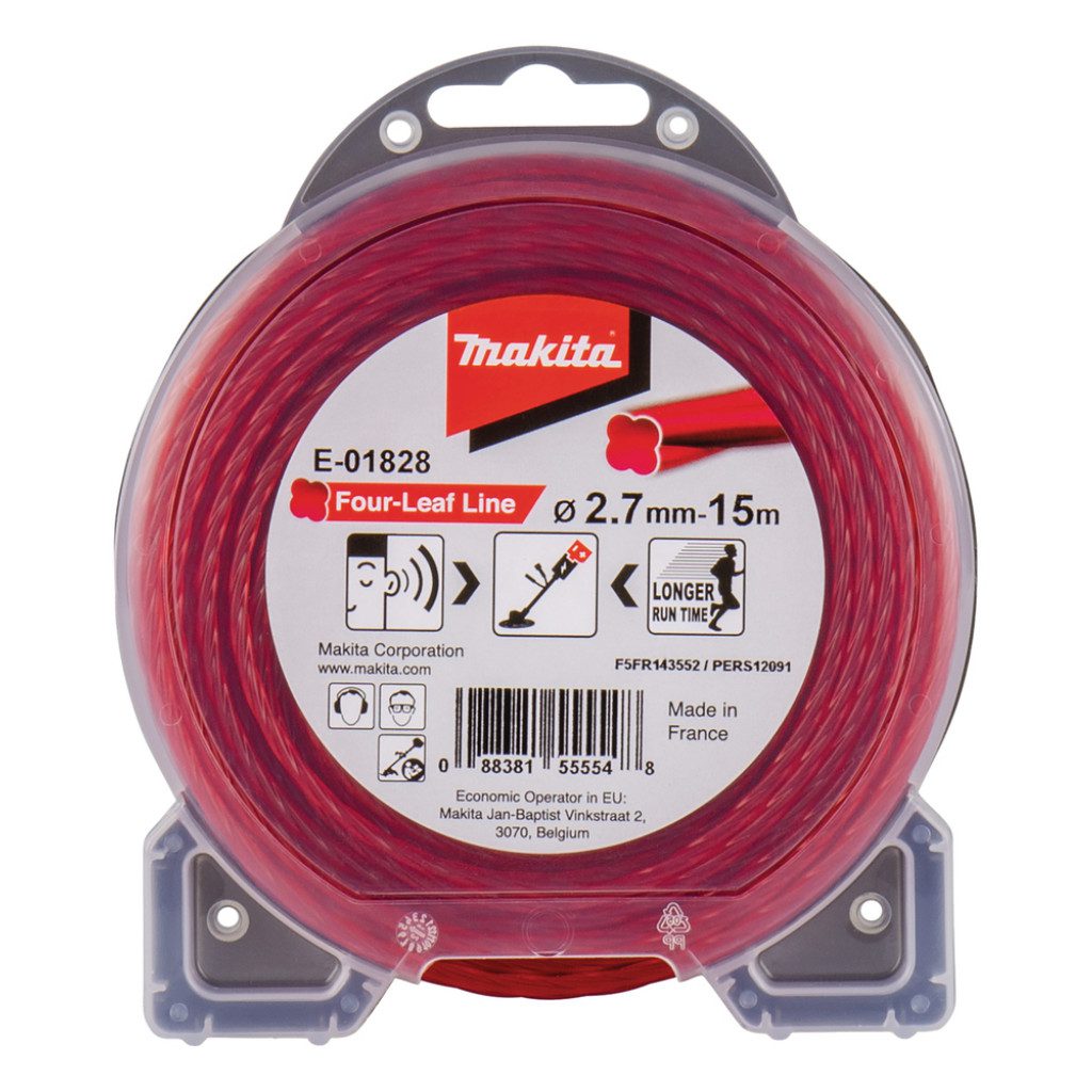 MAKITA Þráður í sláttuorf 2,7mm x 15m - Rauður Snúinn