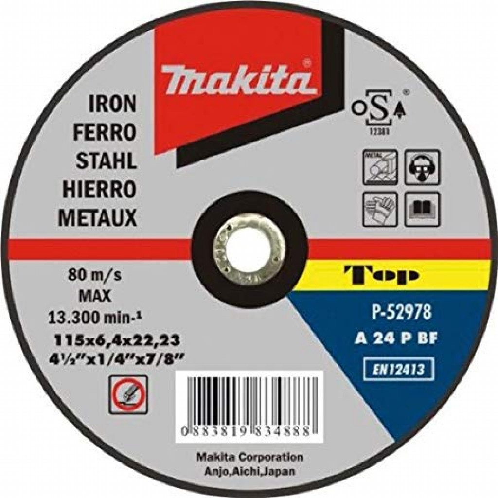 MAKITA Slípiskífa 125 X 6,4 x 22,23 Járn/stál