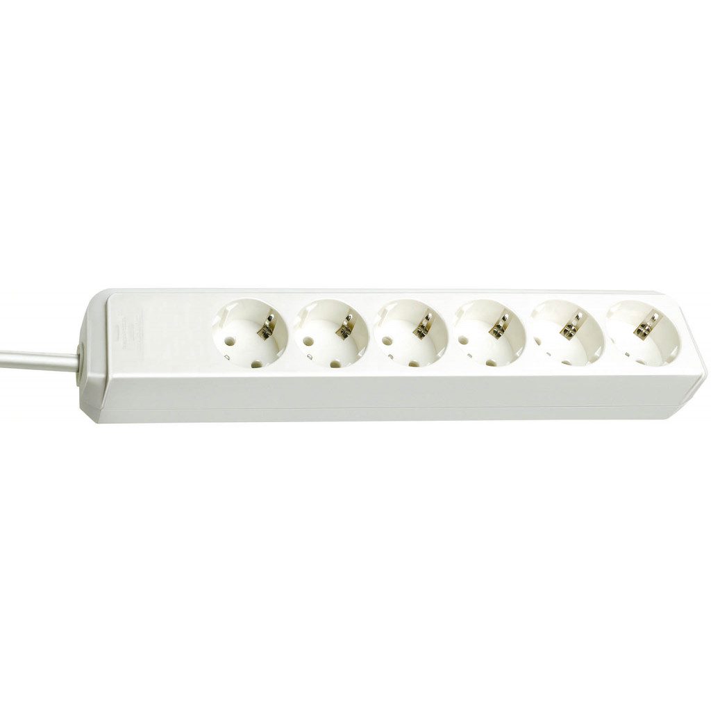 Fjöltengi 6x Tengi 1,5m Hvítt
