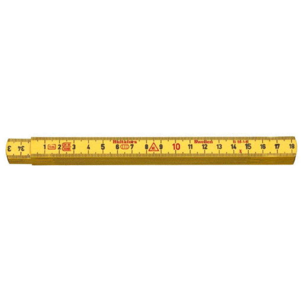 Tommustokkur fiber 1 mtr (mm)