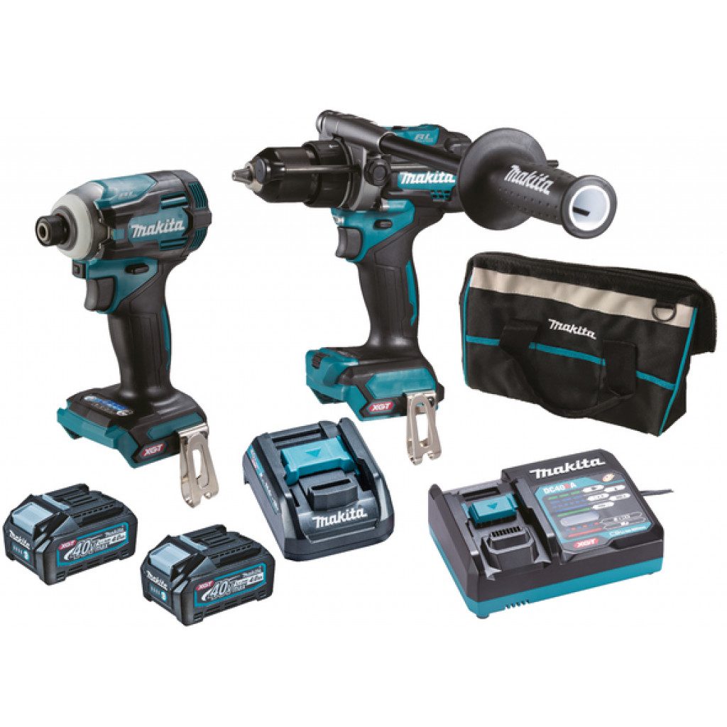 MAKITA Verkfærasett 40V 2stk Höggborvél+Höggskrúfvél Taska