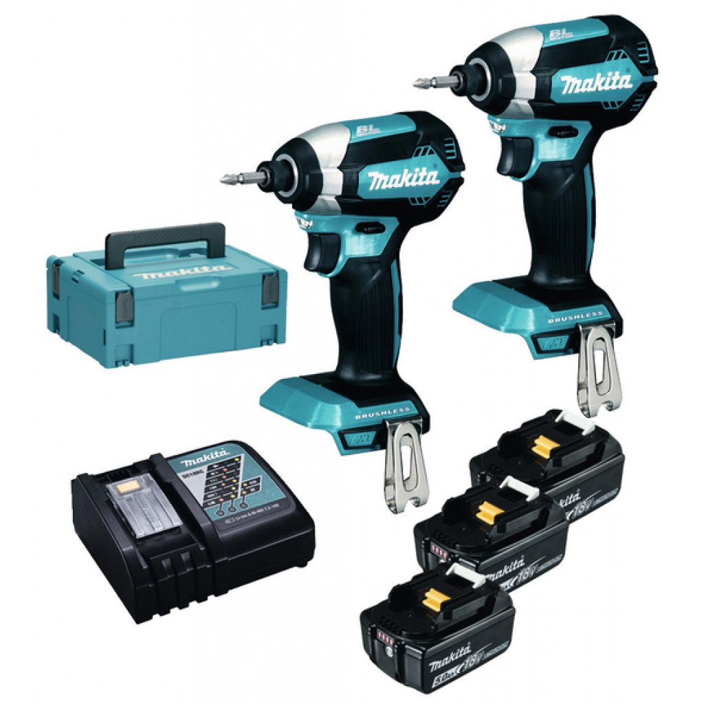 MAKITA 18V 2stk Verkfærasett DTD153+DTD153 (3x 5Ah rafl og hleðslutæki)