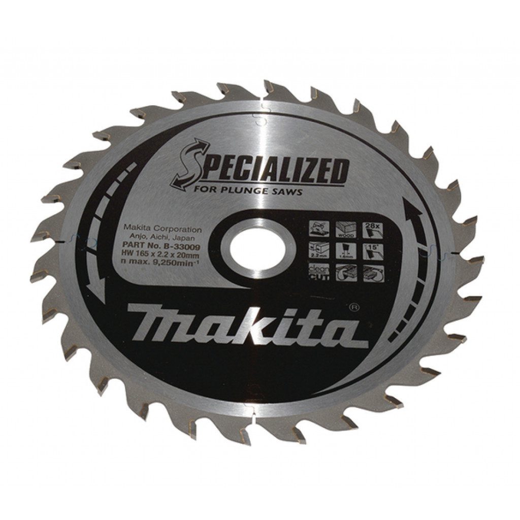 MAKITA Sagarblað Specialized TCT 165 x 20 mm - 28T - Viður