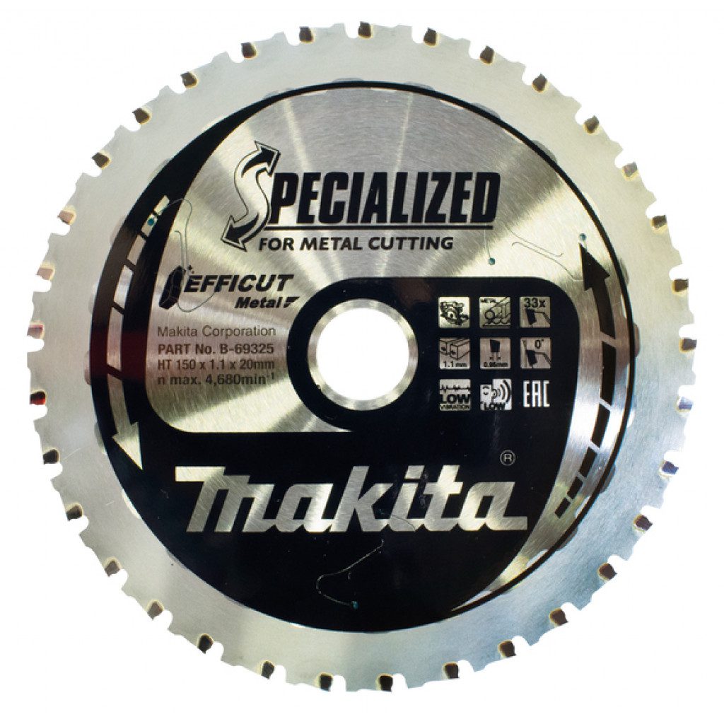 MAKITA Sagarblað Efficut TCT 150 x 20 mm - 33T - Járn