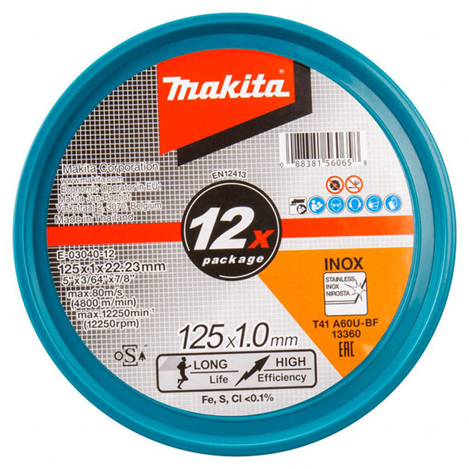 MAKITA skurðarskífur 125mm x12