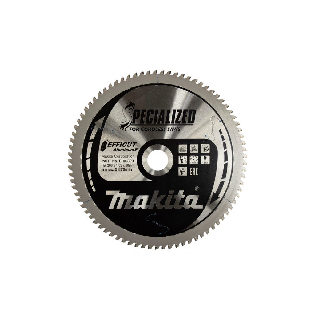 MAKITA Sagarblað Efficut TCT 260 x 30 mm - 81 T - Ál