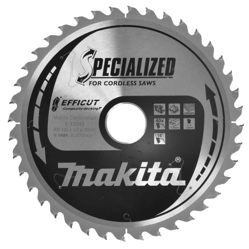 MAKITA Sagarblað Efficut TCT 185 x 30 mm - 40T - Viður