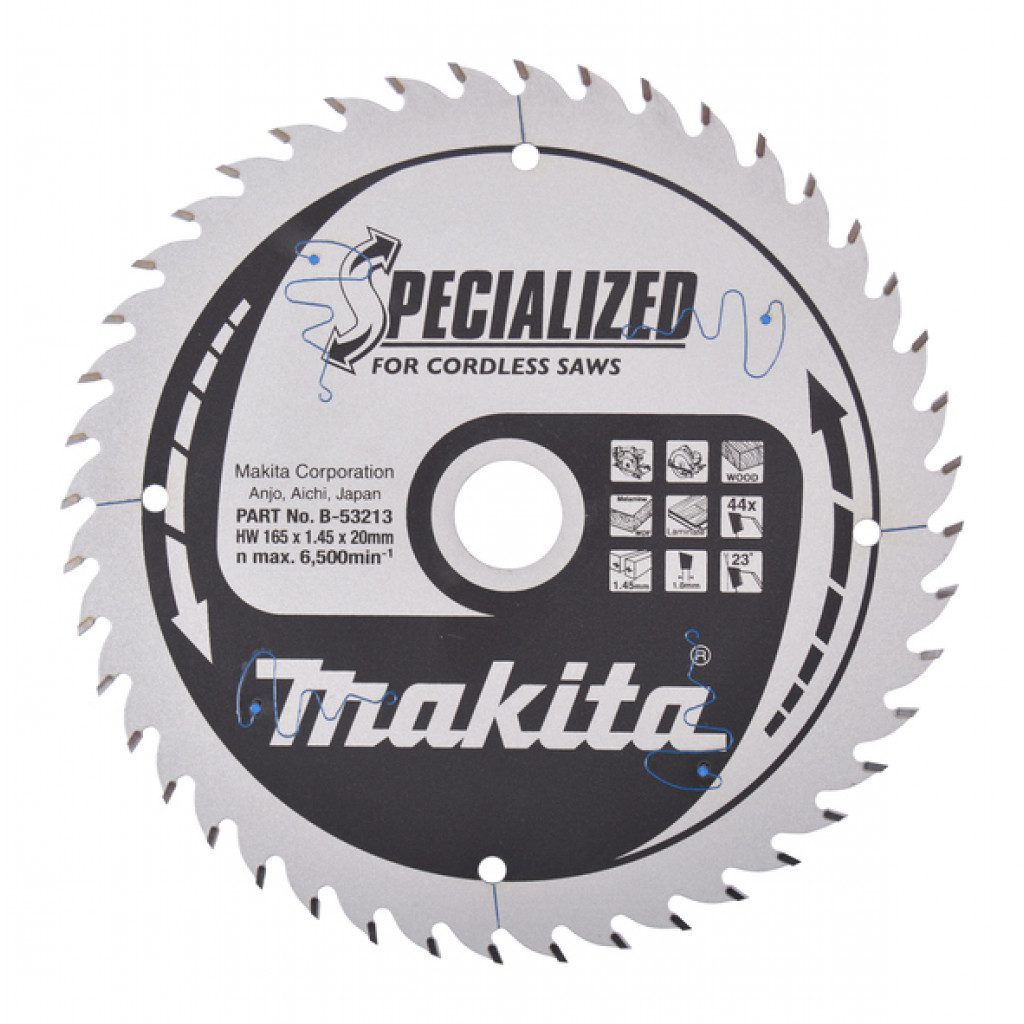 MAKITA Sagarblað Specialized TCT 165 x 20 mm 44T Parket, MDF, Viður