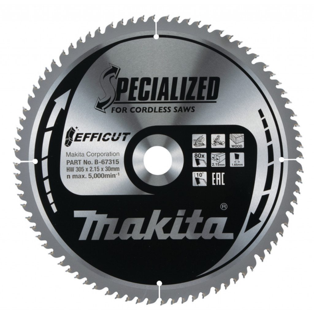 MAKITA Sagarblað Efficut TCT 305 x 30 mm - 80 T - Viður