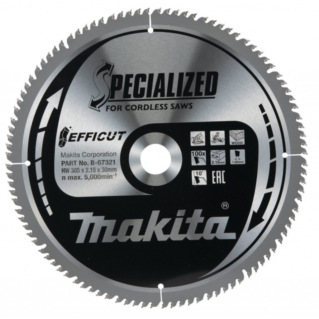 MAKITA Sagarblað Efficut TCT 305 x 30 mm - 100 T - Viður