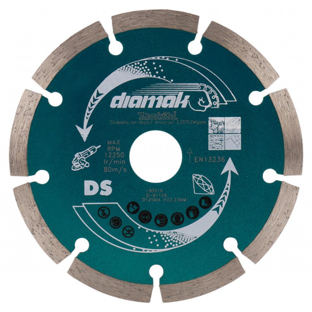 Demants skurðarskífa 125mm x 22,23mm Diamak