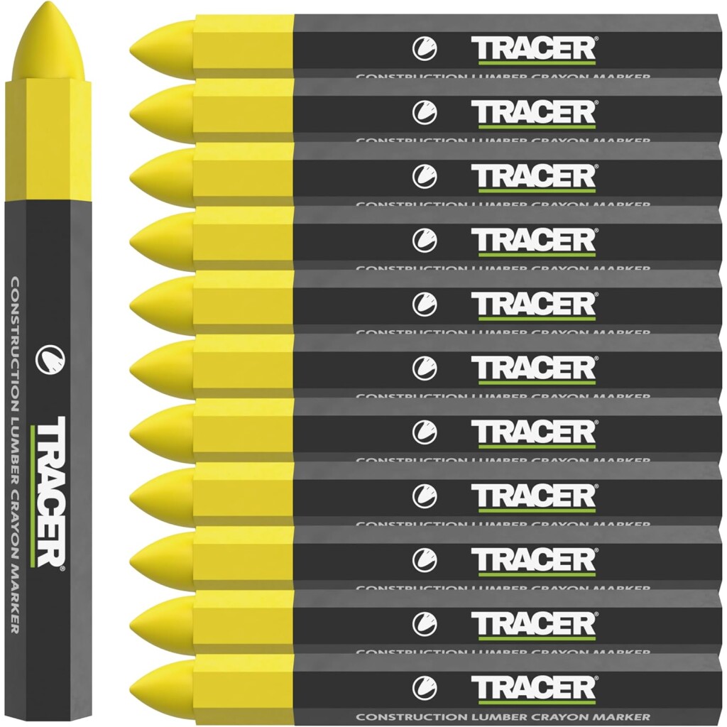 Tracer ACM3 Vaxkrít - Gul - Construction Crayon (12stk)