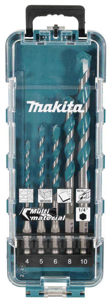 MAKITA Borasett 1/4" 4 til 10mm (Hex)