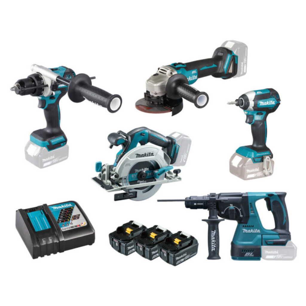 MAKITA 18V 5stk Verkfærasett TILBOÐS (Hjólsög)