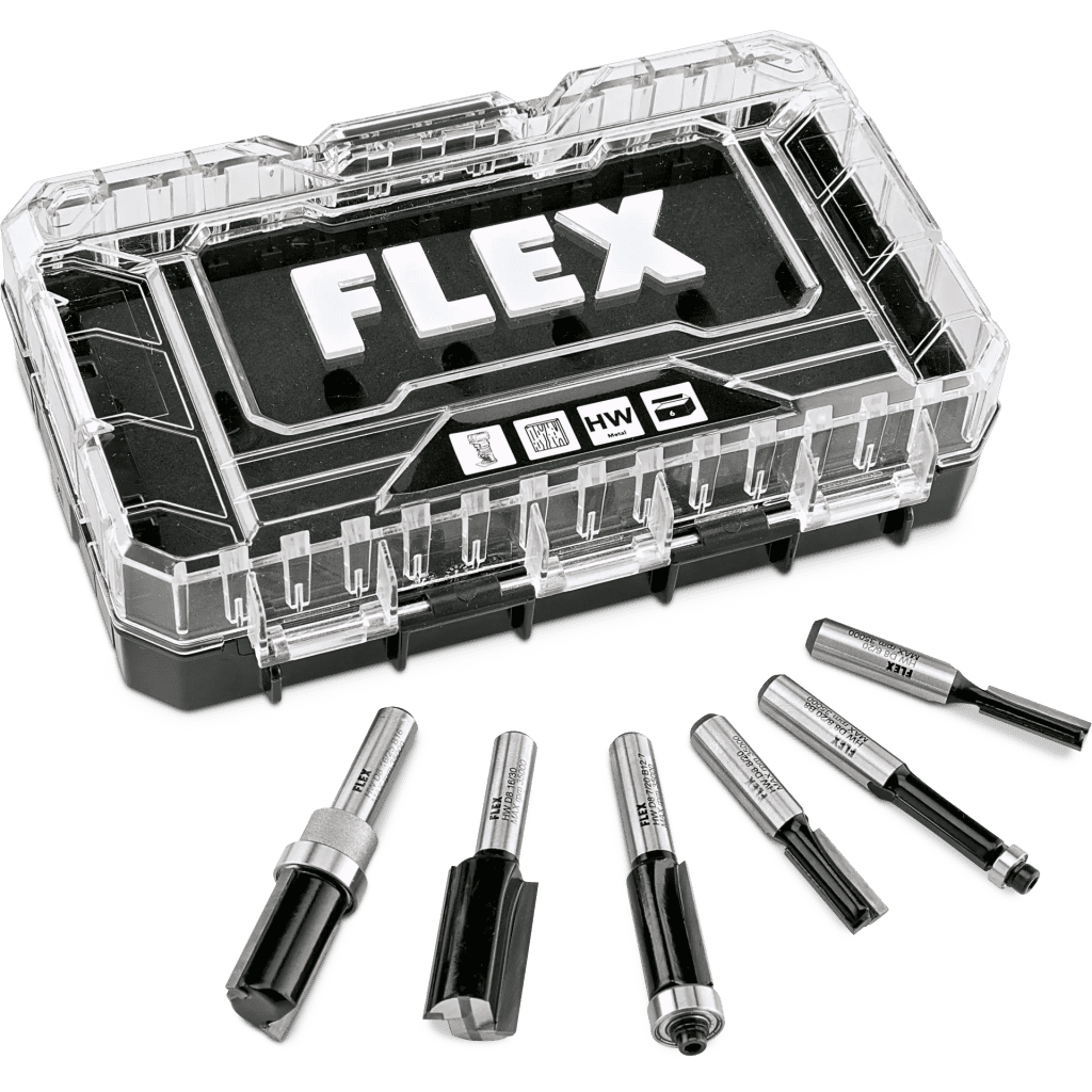 FLEX Fræsitannasett 8mm Beinar með Legu 5stk