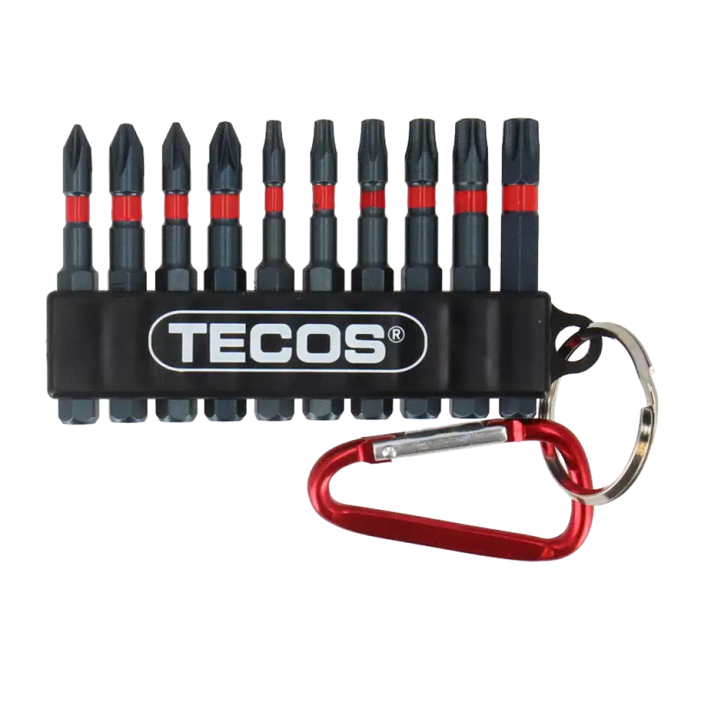 Tecos Impact bitasett 50mm (10 stk) Lyklakippa