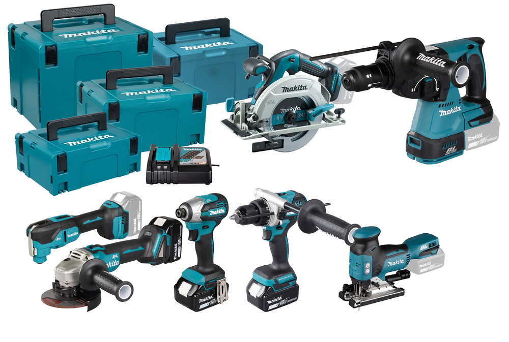 MAKITA 18V 7stk TILBOÐS Sett